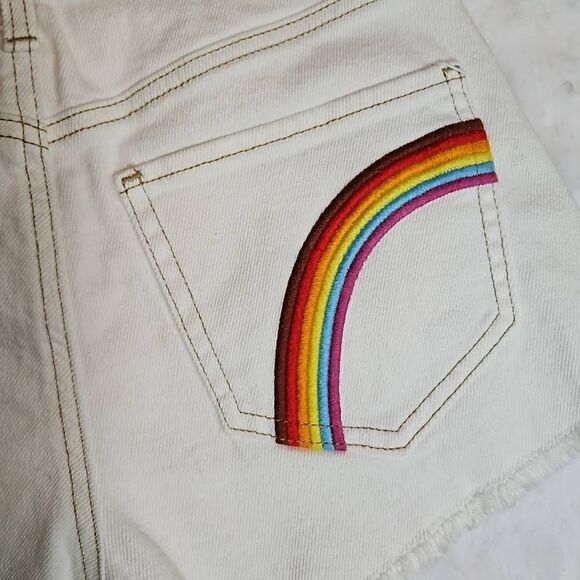 Super High Rise Cutoff Short With Rainbow Pocket - Picture 3 of 7